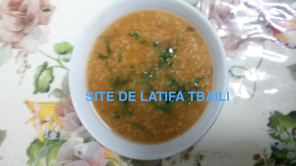 Soupe de "dchicha"aux légumes  شربة الدشيشة